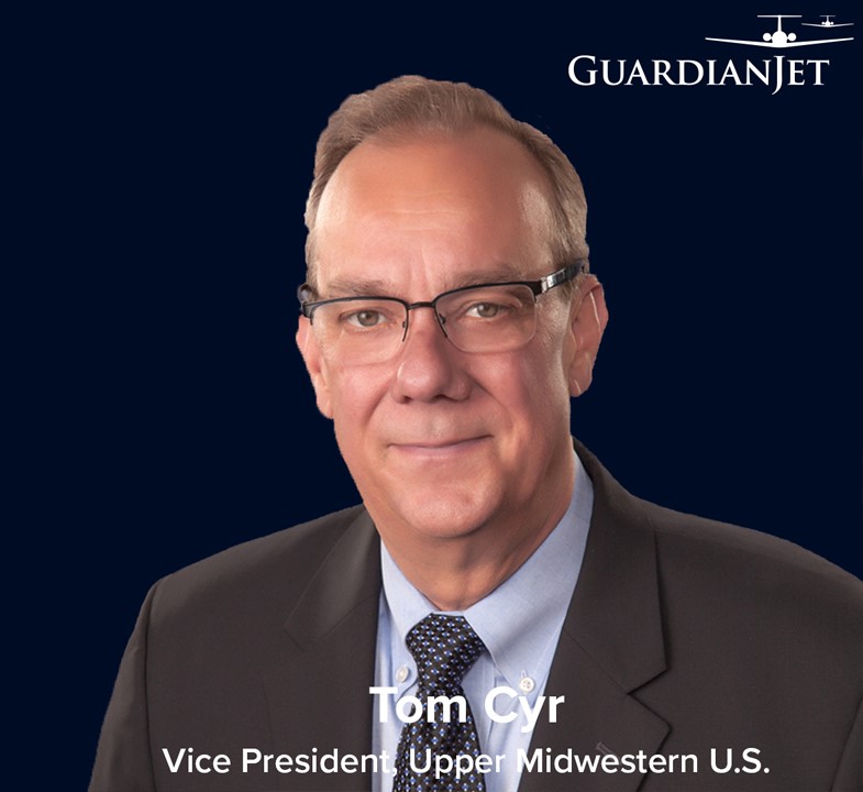 Tom Cyr Joins Guardian Jet as VP, to Serve Upper Midwestern U.S. Client Base
